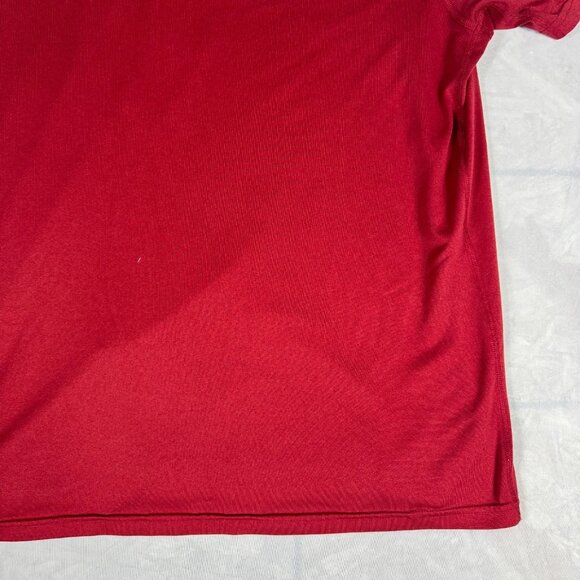 Nike Dri Fit Men's T-Shirt Red Crew Neck Short Sleeve Performance Comfy Size XL - Picture 10 of 16